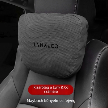 Lynk autófej-nyakpárna memóriahab töltéssel, suede külsővel, Lynk logóval, négy évszakos, testreszabható