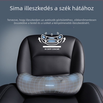 Autóhoz készült elektromos masszázsos ágyéktámasz párna memóriahab töltettel, pamut huzattal, minden évszakhoz megfelelő