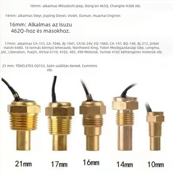 LCD autóvízhőmérséklet- és feszültségmérő (2 az egyben), 12V/24V univerzális