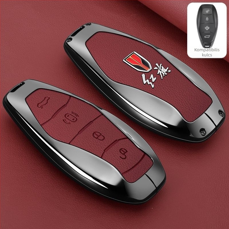 Hongqi HS5 kulcsfedél, cinkötvözet, retro stílus
