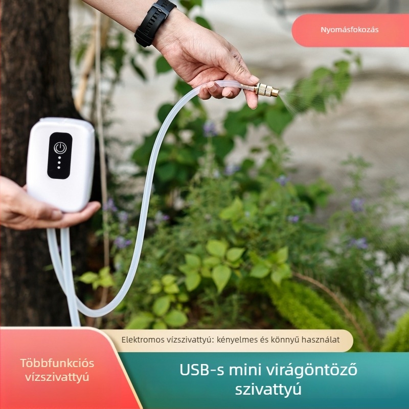 Elektronikus permetező, Micro Spray sorozat; anyagok: műanyag, szilikon, sárgaréz; otthoni kertészkedéshez, közterületi zöldfelületeken