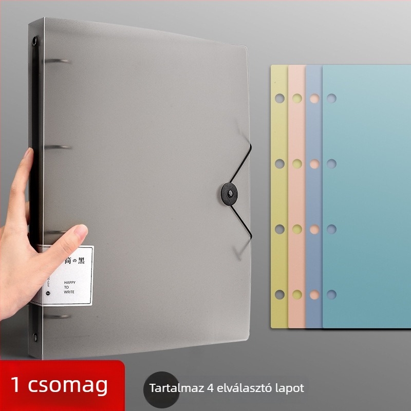 A4-es 4‑lyukas irattartó – PP anyagú dokumentumszervező, perforált irattartó, méret 320 × 248 mm