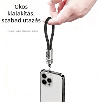 PD 20W Type-C gyors töltésű zsinóros adatkábel kulcstartóval