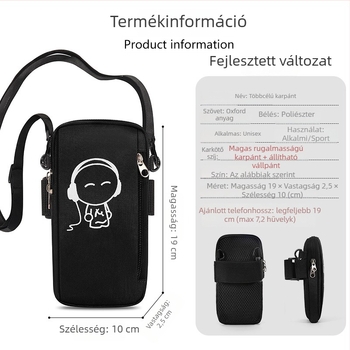 Karral rögzíthető telefon tartó futáshoz, uniszex, Oxford anyag, vízálló, könnyű