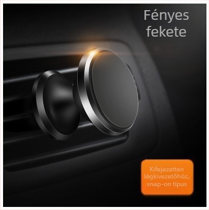 Autós telefon mágneses tartó klipsz a szellőzőnyílásba - Snap-On, ötvözet, navigációs tartó