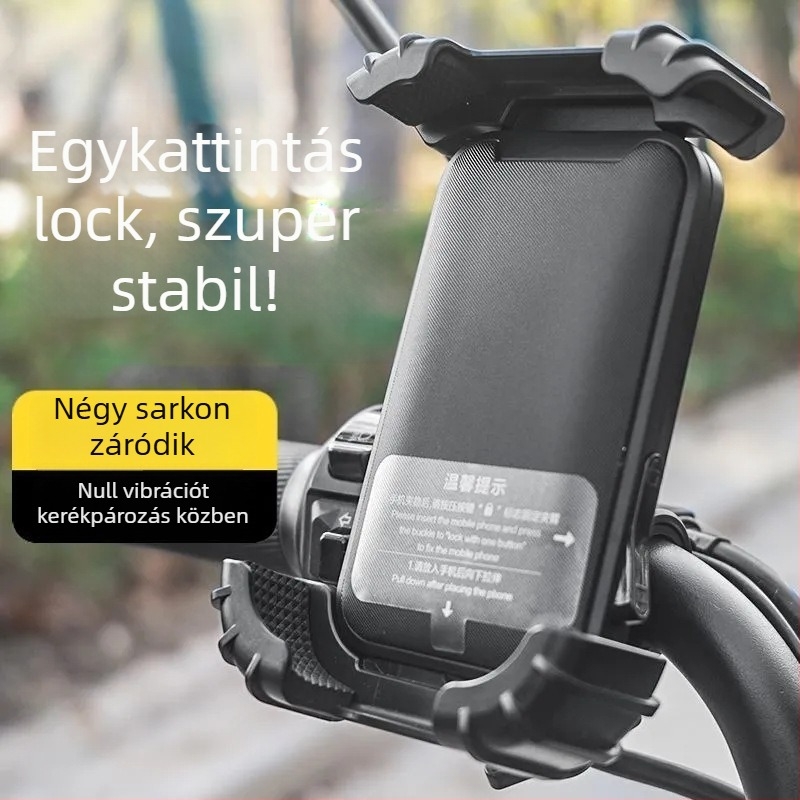 Motorkerékpárhoz tartozó telefon-tartó navigációs tartóval, ütésálló ötvözet, testreszabható márkajelzés