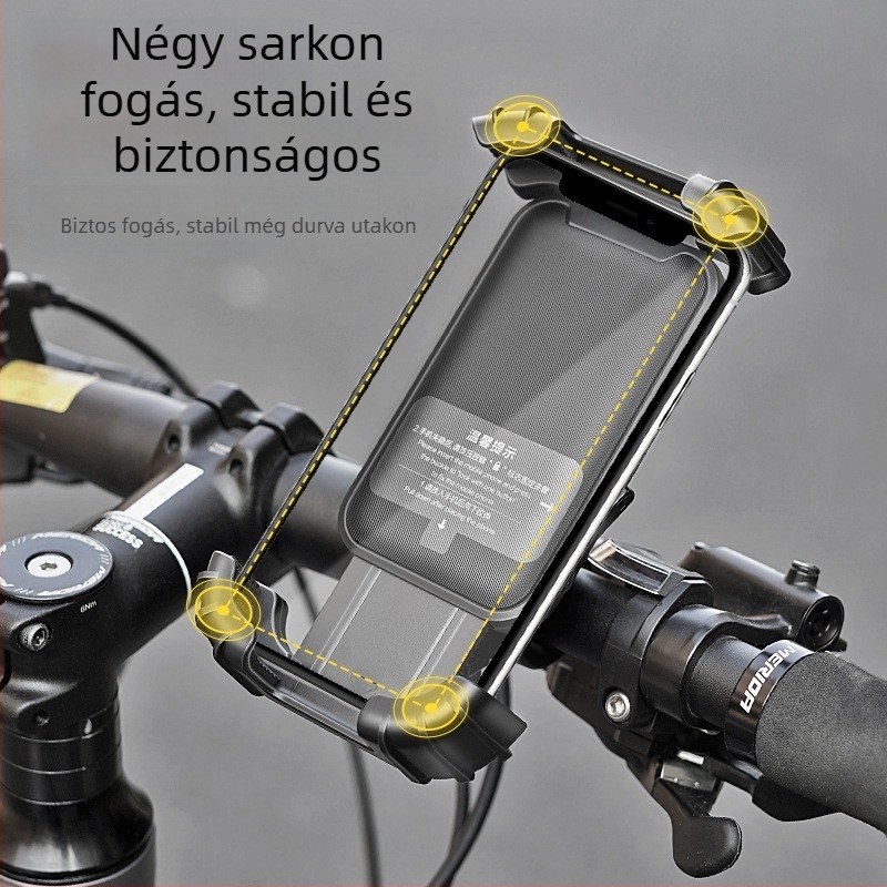 Motorkerékpárhoz tartozó telefon-tartó navigációs tartóval, ütésálló ötvözet, testreszabható márkajelzés