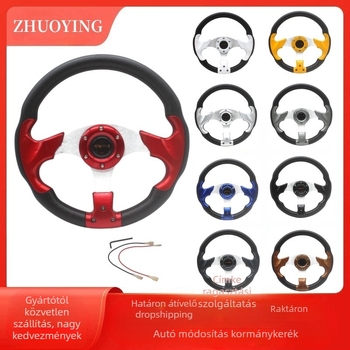 Autóverseny kormány, PU anyag, modell 5197, módosított kormány általános módosításhoz