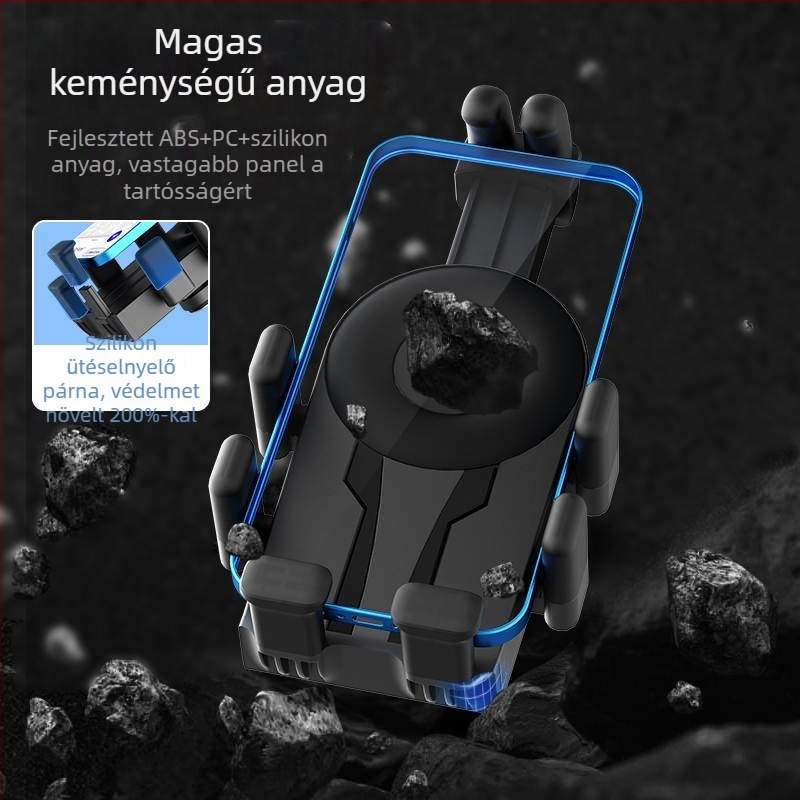 Kerékpár és motorkerékpár telefon-tartó (légzsákos rezgéscsillapítás, műanyag, egyszerű stílus)