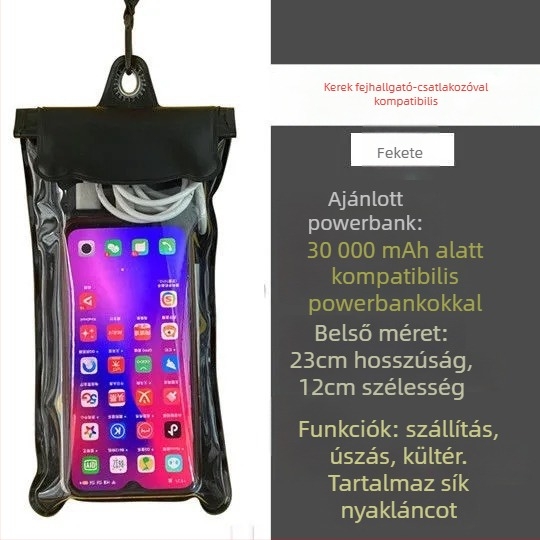 Vízálló telefonos táska kerékpárosoknak, TPU anyag, érintőképernyő-kompatibilis, logónyomás, testreszabható feldolgozás