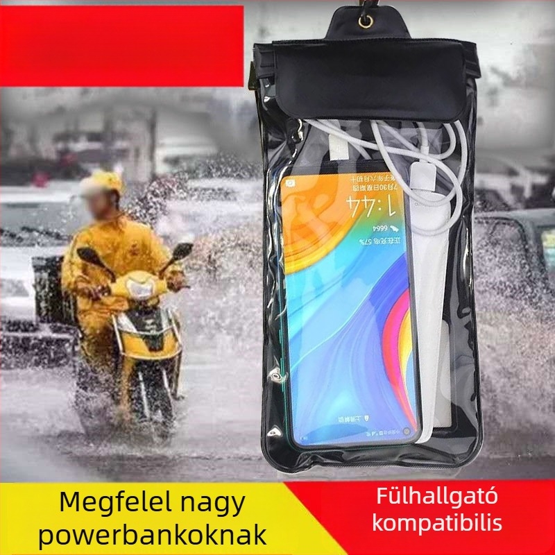 Vízálló telefonos táska kerékpárosoknak, TPU anyag, érintőképernyő-kompatibilis, logónyomás, testreszabható feldolgozás