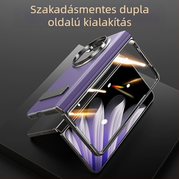 OPPO Find N5 bőrtok forgó állvánnyal, központi tengellyel, matt felülettel, anti-kiesés, mágneses vonzás