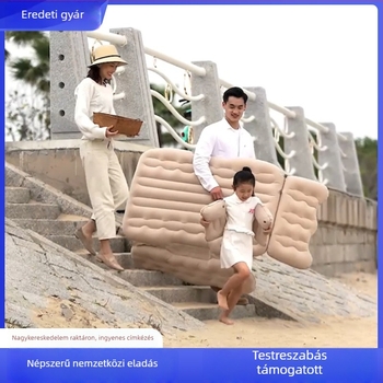 Autóba szerelhető felfújható ágy flokkolt felülettel, könnyű 2,8 kg, maximális terhelés 150 kg