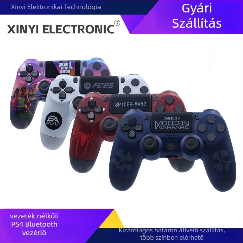 Vezeték nélküli játékkontroller hatszög-tengelyes kettős rezgéssel, USB-kapcsolat, ABS-anyag