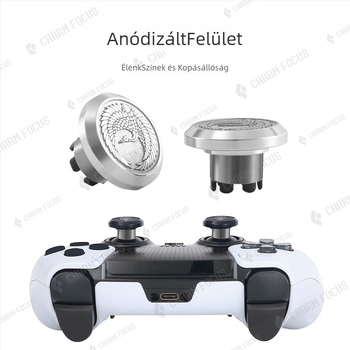 PS5 Edge Elite Vezérlő – Fém rocker sapkák és gombfedők – csúszásmentes, több mintázat, acél, közvetlen csatlakozás