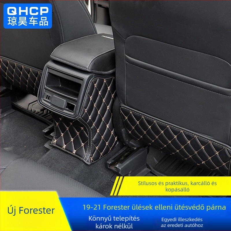 Subaru Forester 2019-2024-hez készült Seat anti-kick mat - bőr, modell 19 Forest seat anti-kick