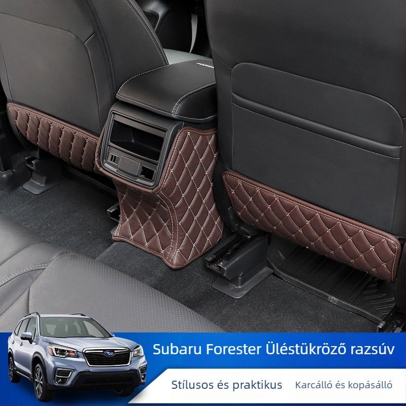 Subaru Forester 2019-2024-hez készült Seat anti-kick mat - bőr, modell 19 Forest seat anti-kick