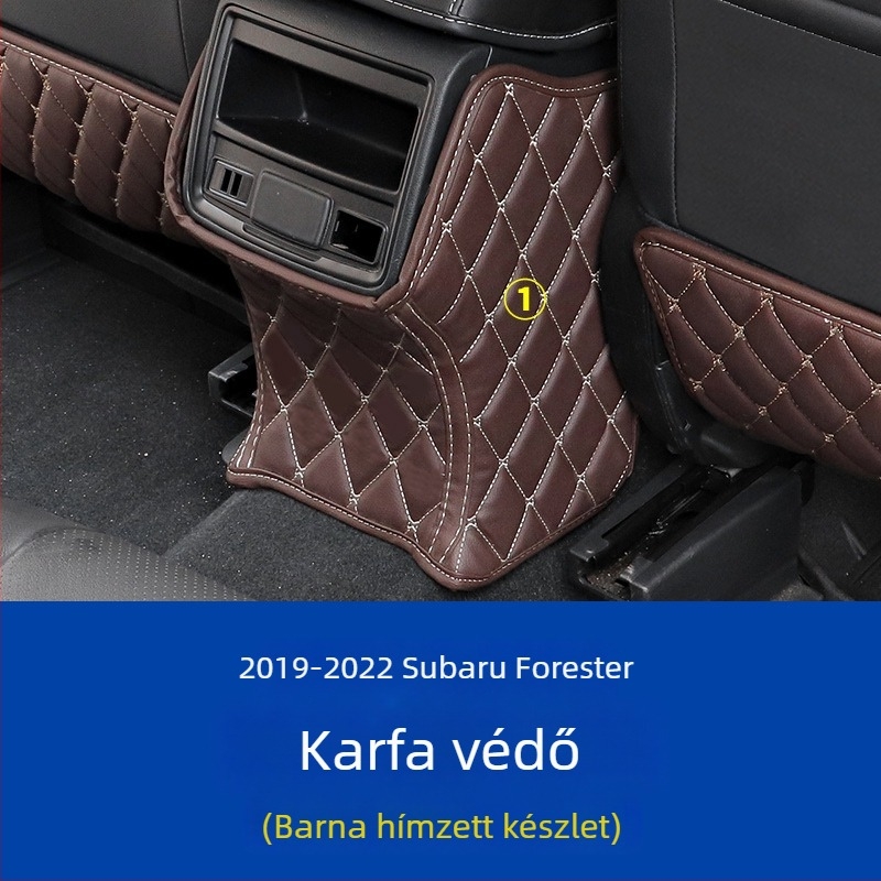 Subaru Forester 2019-2024-hez készült Seat anti-kick mat - bőr, modell 19 Forest seat anti-kick