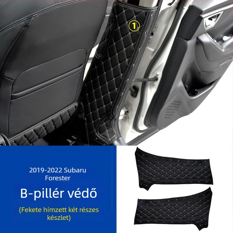 Subaru Forester 2019-2024-hez készült Seat anti-kick mat - bőr, modell 19 Forest seat anti-kick