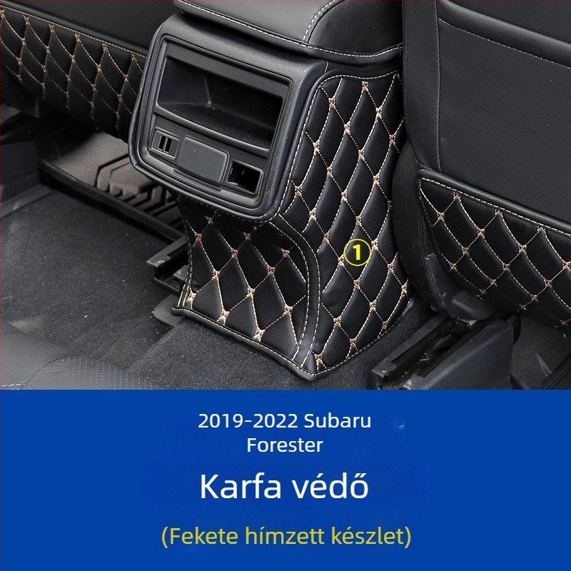 Subaru Forester 2019-2024-hez készült Seat anti-kick mat - bőr, modell 19 Forest seat anti-kick