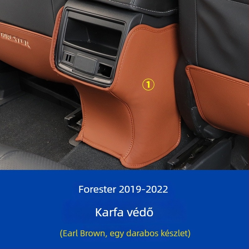 Subaru Forester 2019-2024-hez készült Seat anti-kick mat - bőr, modell 19 Forest seat anti-kick