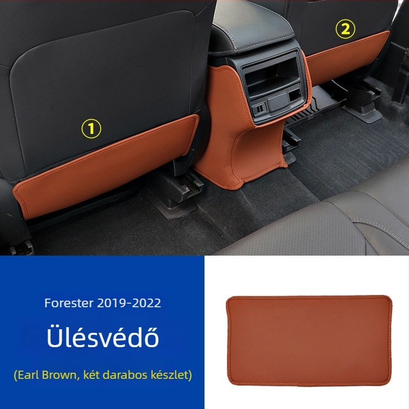 Subaru Forester 2019-2024-hez készült Seat anti-kick mat - bőr, modell 19 Forest seat anti-kick