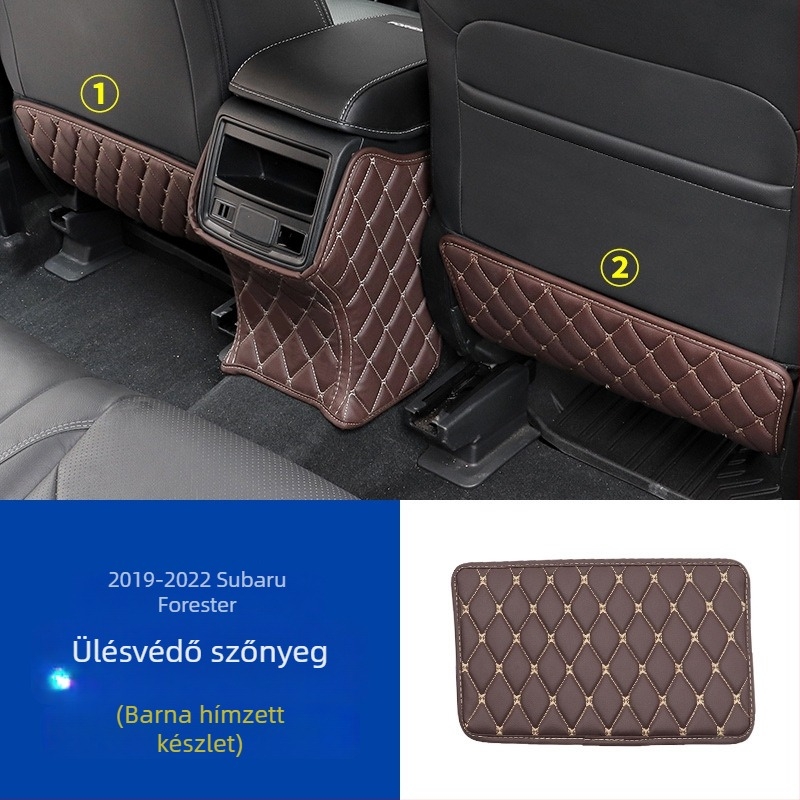 Subaru Forester 2019-2024-hez készült Seat anti-kick mat - bőr, modell 19 Forest seat anti-kick
