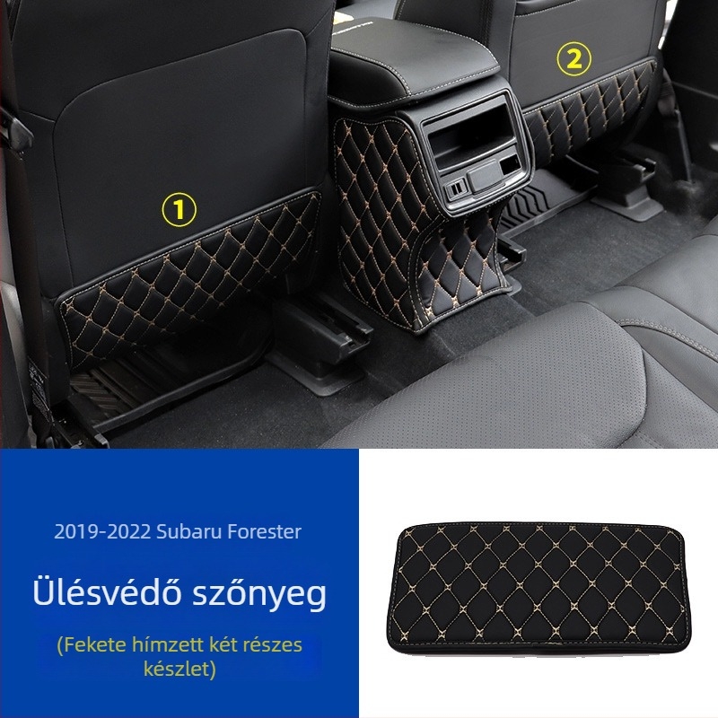 Subaru Forester 2019-2024-hez készült Seat anti-kick mat - bőr, modell 19 Forest seat anti-kick