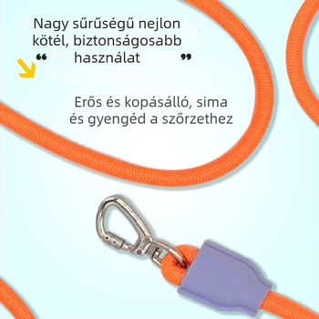 Szellőző kutyapóráz, izzadságálló és szakadásbiztos, kis-, közép- és nagytestű kutyáknak