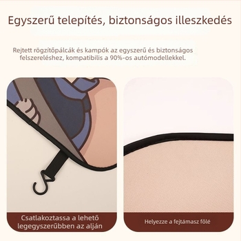 Universális védő párna az autó hátsó ülésének háta számára, poliészterből, tartós