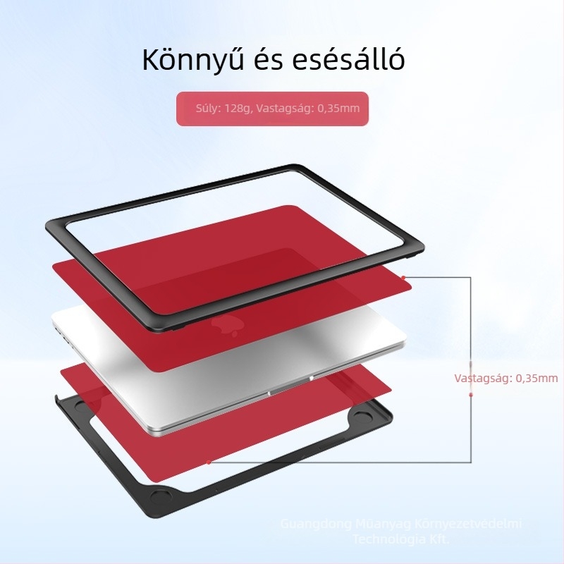 MacBook Air védőtok – műanyag burkolat, ütésálló védelem, kompatibilis MacBook Air-rel, engedélyezett magánmárkák