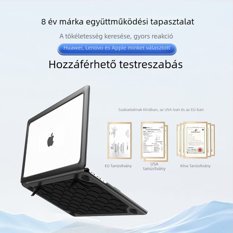 MacBook Air védőtok – műanyag burkolat, ütésálló védelem, kompatibilis MacBook Air-rel, engedélyezett magánmárkák