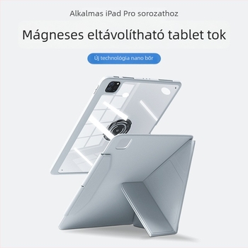 iPad Pro védőtok tolltartó rekesszel, mágneses rögzítés, TPU anyag, kétfunkciós kialakítás, hőelvezetés, állítható állvány