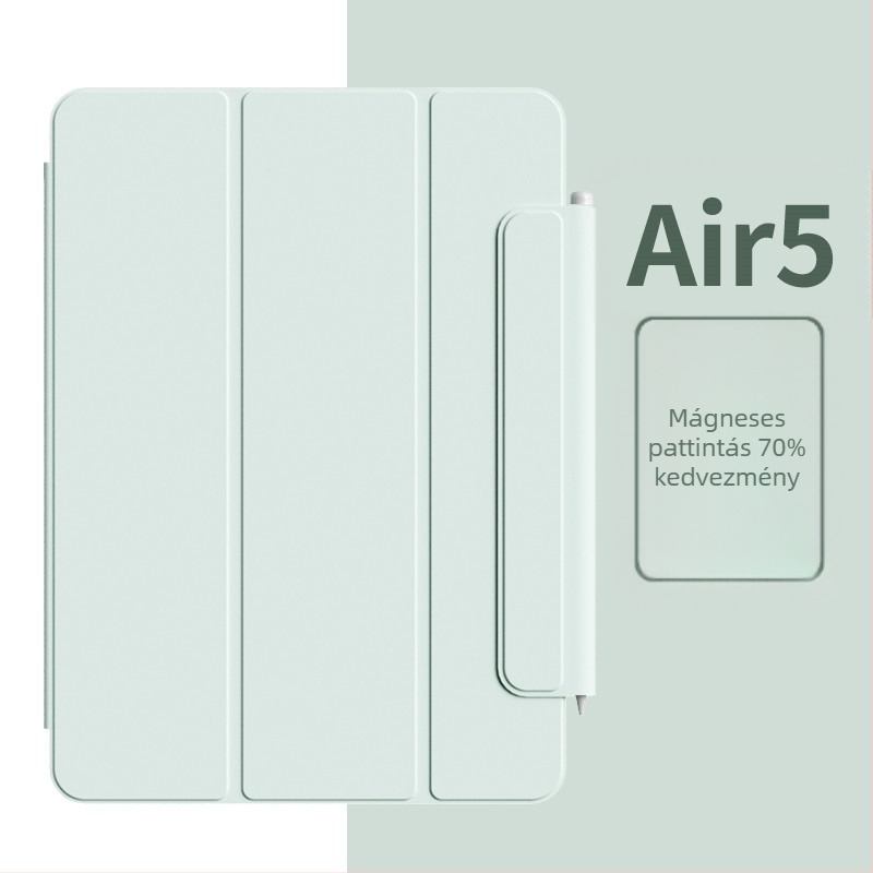 Mágneses műbőr tok iPad Air 5-höz (2022), 10,9 hüvelyk, ébresztés/alvás funkcióval és állvánnyal