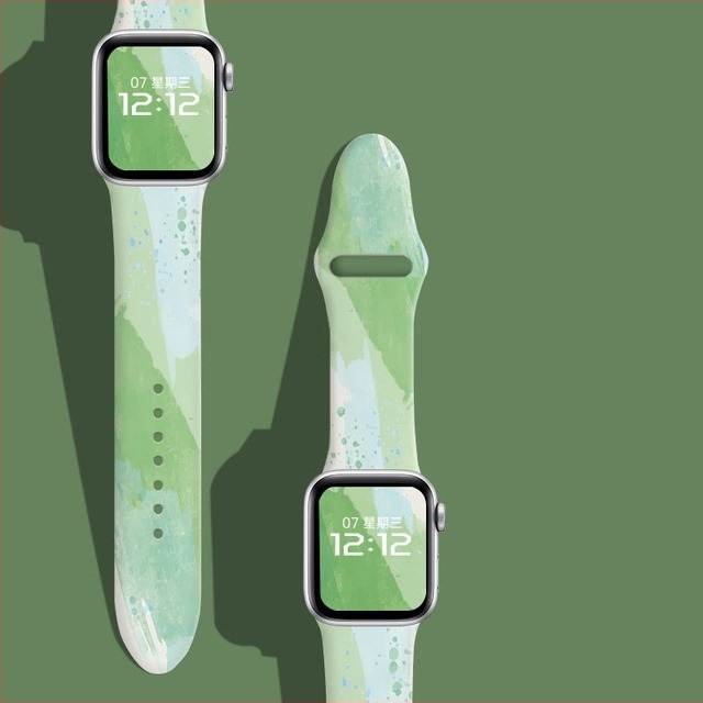 Morandi mintájú szilikon Apple Watch szíj, 24 mm, 20 g, Apple Watch-kompatibilis, 2022-es kiadás