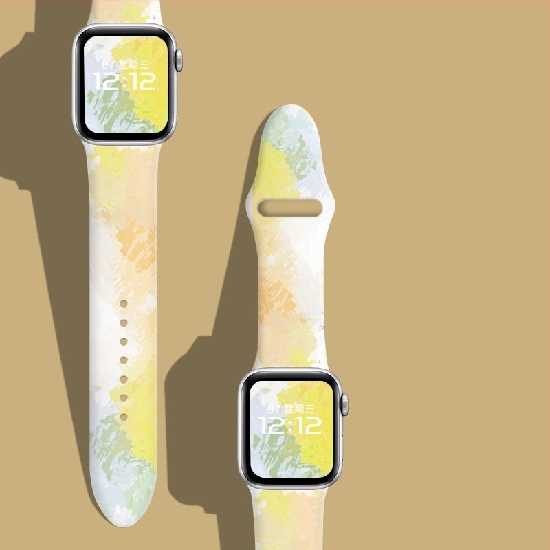 Morandi mintájú szilikon Apple Watch szíj, 24 mm, 20 g, Apple Watch-kompatibilis, 2022-es kiadás