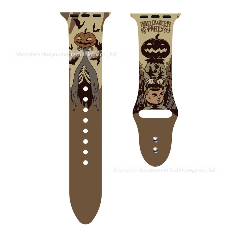Nyomtatott szilikon szíj Apple Watch Series 8-hoz, 22 mm, színes dizájn
