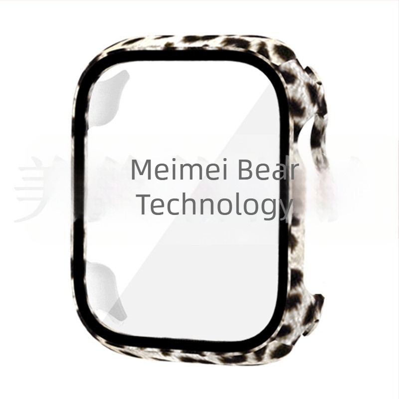 Apple Watch 45678 generációhoz univerzális tokozás, matt PC külső és integrált edzett fólia