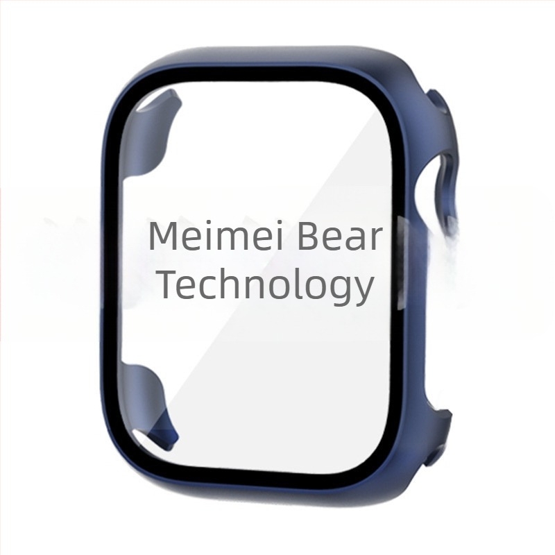 Apple Watch 45678 generációhoz univerzális tokozás, matt PC külső és integrált edzett fólia