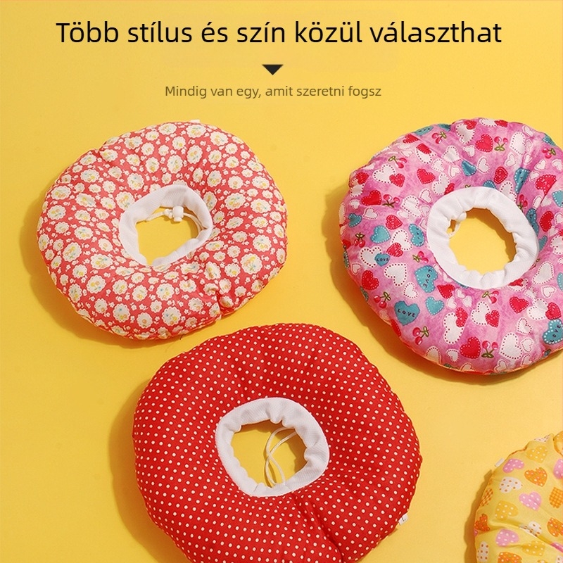 Elizabeth-kutya gallér – puha pamut, védelem az nyalogatás ellen, rajzfilmszerű mintázat