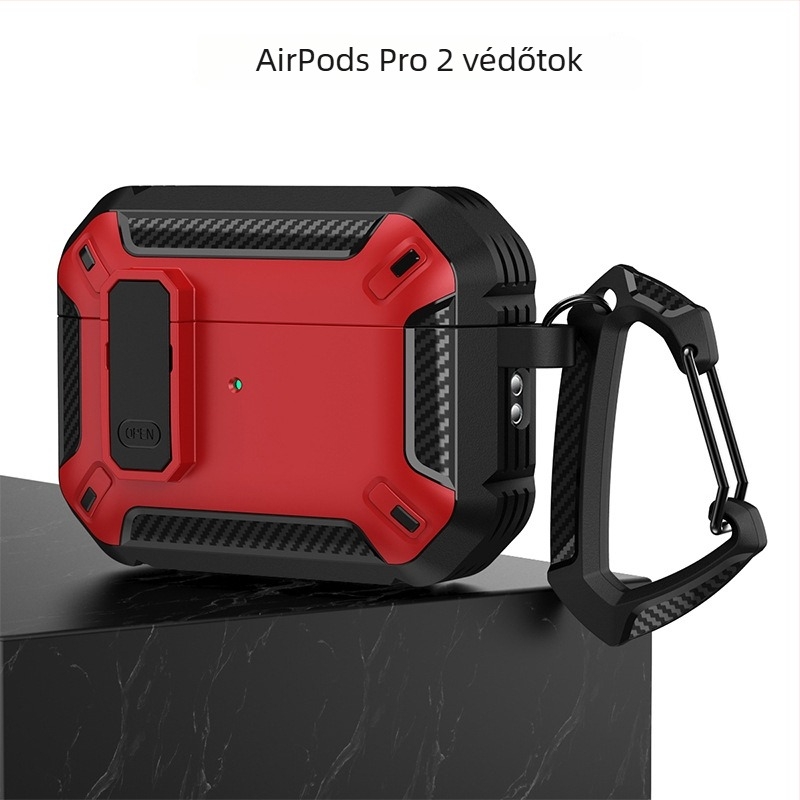 AirPods 4 és AirPods Pro 2 védőtok, PC héj, multifunkcionális kialakítás