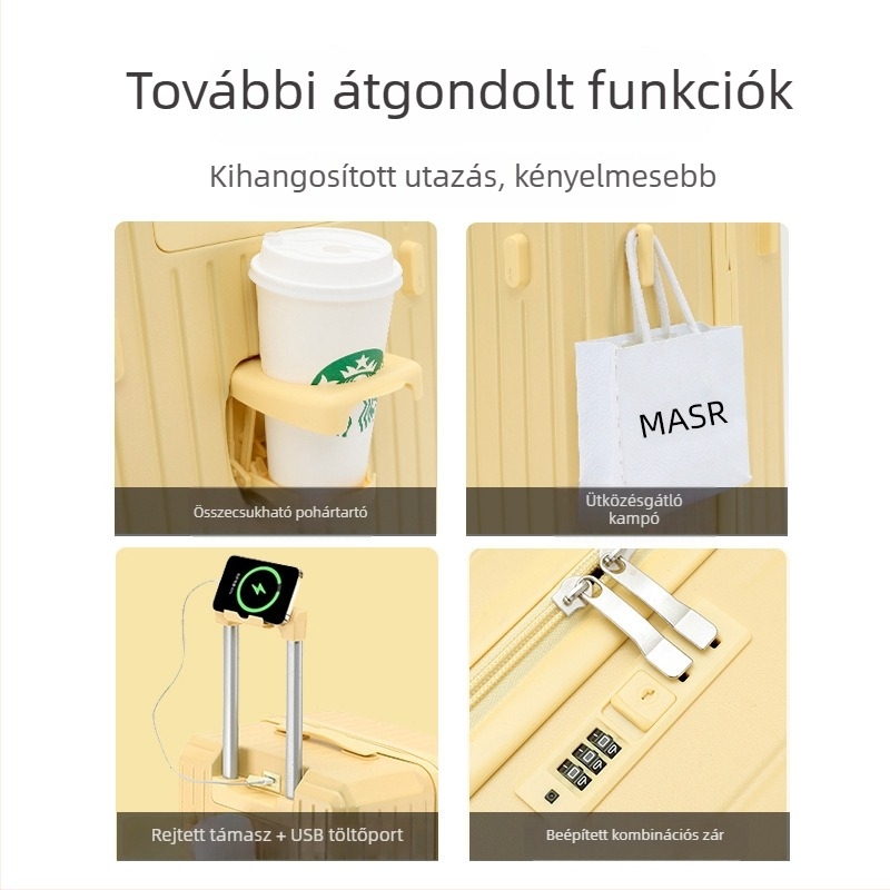 Többfunkciós utazótáska: női 24 hüvelykes bőrönd, férfi 26 hüvelykes bőrönd, 20 hüvelykes kézitáska, nagy kapacitású, strapabíró, ütésálló, csíkos mintázatú