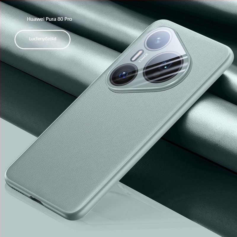 Új modell Huawei Pura80-hoz — egyoldalas műbőr tok, ultra vékony, ütésálló védelem, luxus megjelenés 80Pro+