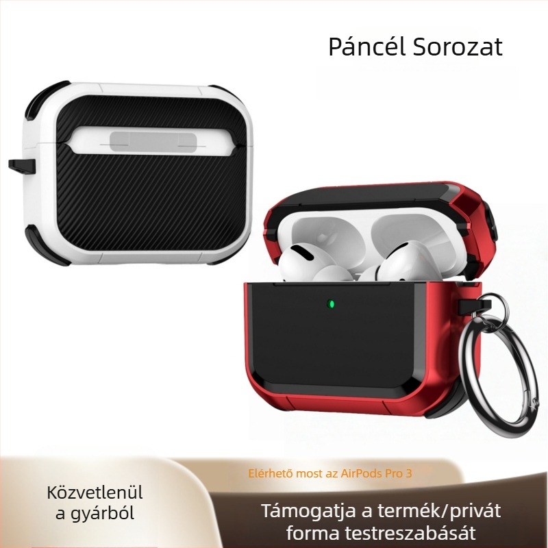 Cool Kid AirPods tok, TPU + PC, hordozható puha héj, Apple-kompatibilis