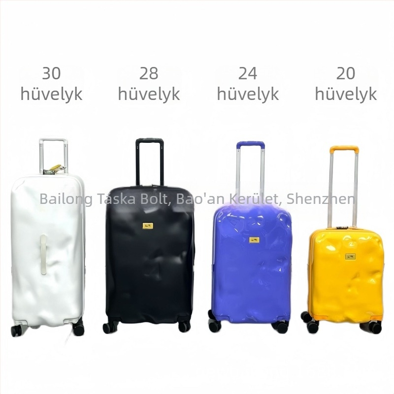 PC anyagú kézipoggyász, cipzárral, univerzális kerekekkel, TSA kombinációs zár, súly 1 kg