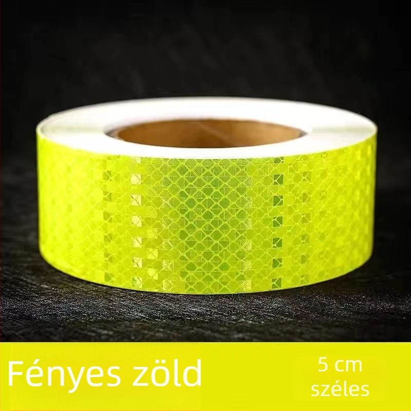 Visszaverő figyelmeztető matrica — ragasztó anyag, testreszabható, egyszínű mintázat, felhelyezés ragasztóval.