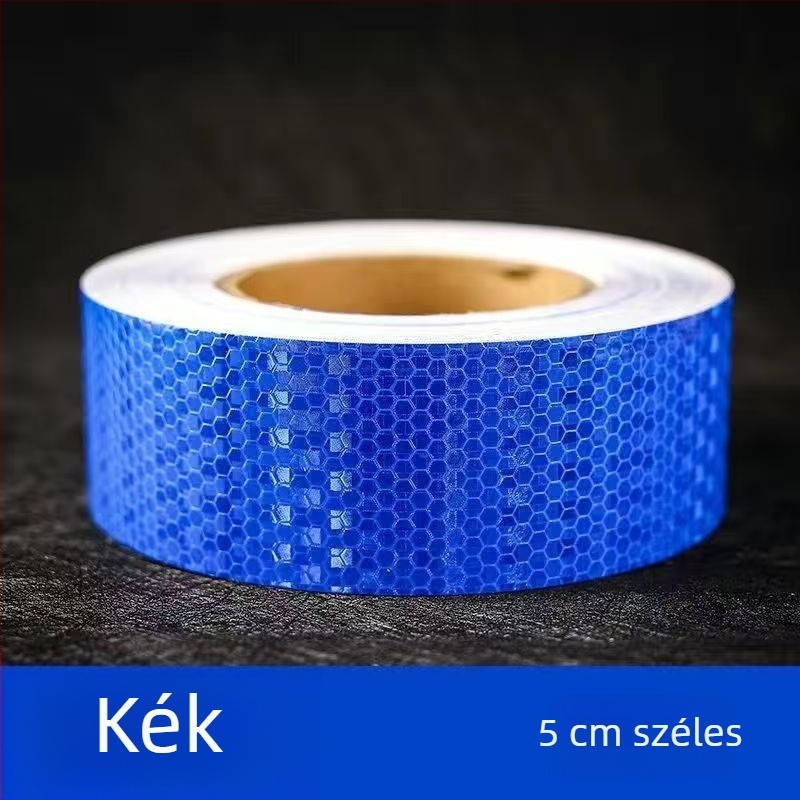 Visszaverő figyelmeztető matrica — ragasztó anyag, testreszabható, egyszínű mintázat, felhelyezés ragasztóval.