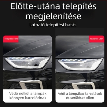 Audi modellekhez való hidrogél fényszóró fólia, egyrészes formázás, karcolás- és kopásálló.