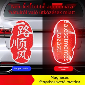 Személyre szabott jókívánságokkal és fényvisszaverő mintával ellátott autótest matricák, mágneses felhelyezés, autókhoz, motorkerékpárokhoz és elektromos járművekhez, karcolásvédelmet nyújt