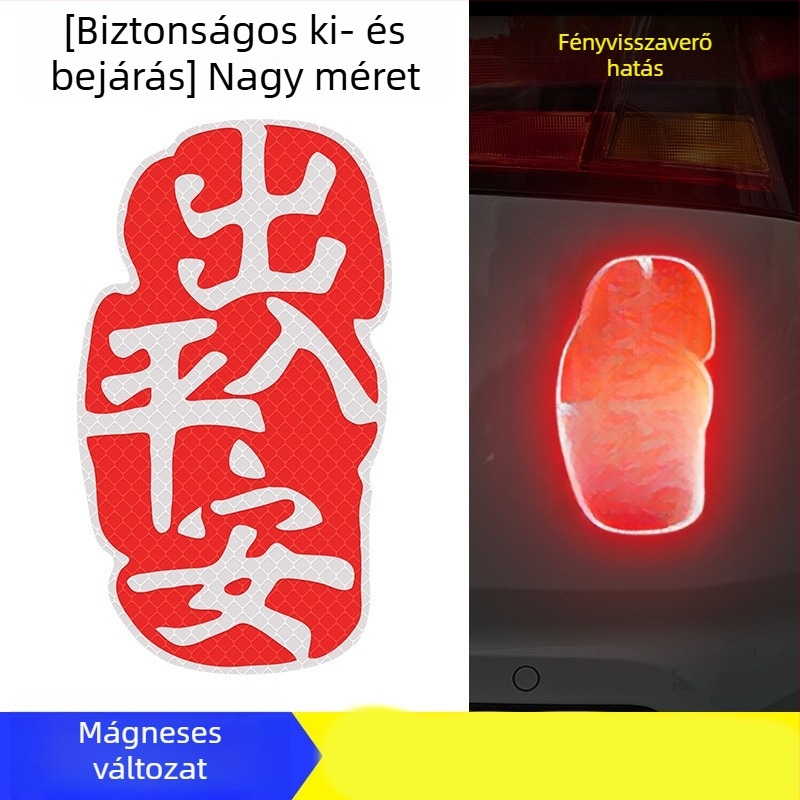 Személyre szabott jókívánságokkal és fényvisszaverő mintával ellátott autótest matricák, mágneses felhelyezés, autókhoz, motorkerékpárokhoz és elektromos járművekhez, karcolásvédelmet nyújt
